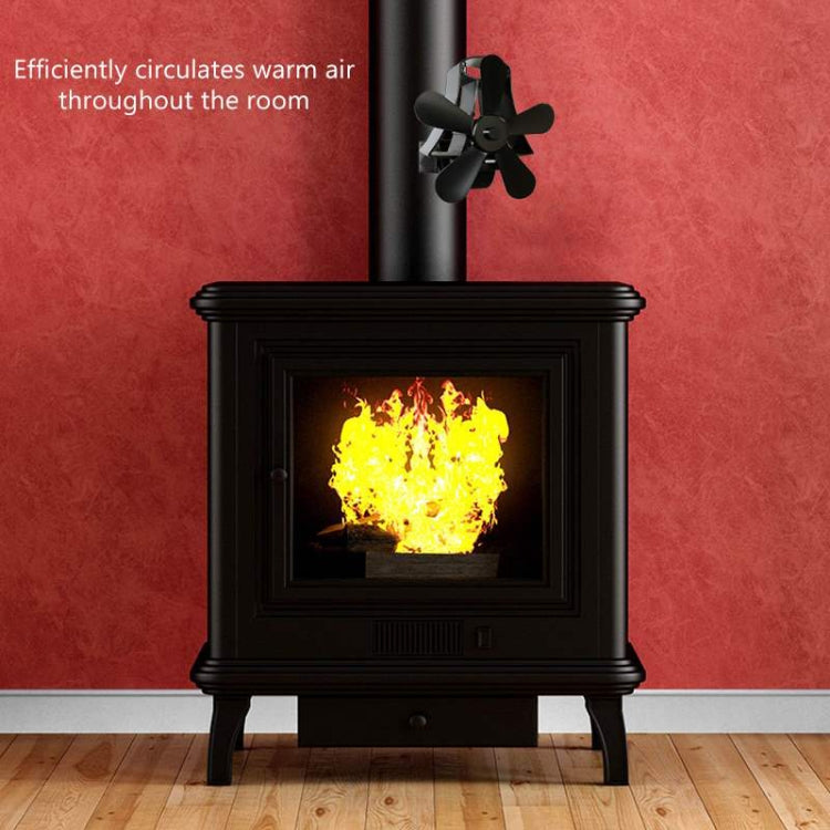 Ventilateur de poêle à bois à 5 pales en aluminium haute température alimenté par la chaleur YL-106, YL-106 (Argent), YL-106 (Blanc), YL-106 (Noir), YL-106 (Bronze), YL-106 (Gris), YL-106 (Or), YL-106 (Rouge Rose)