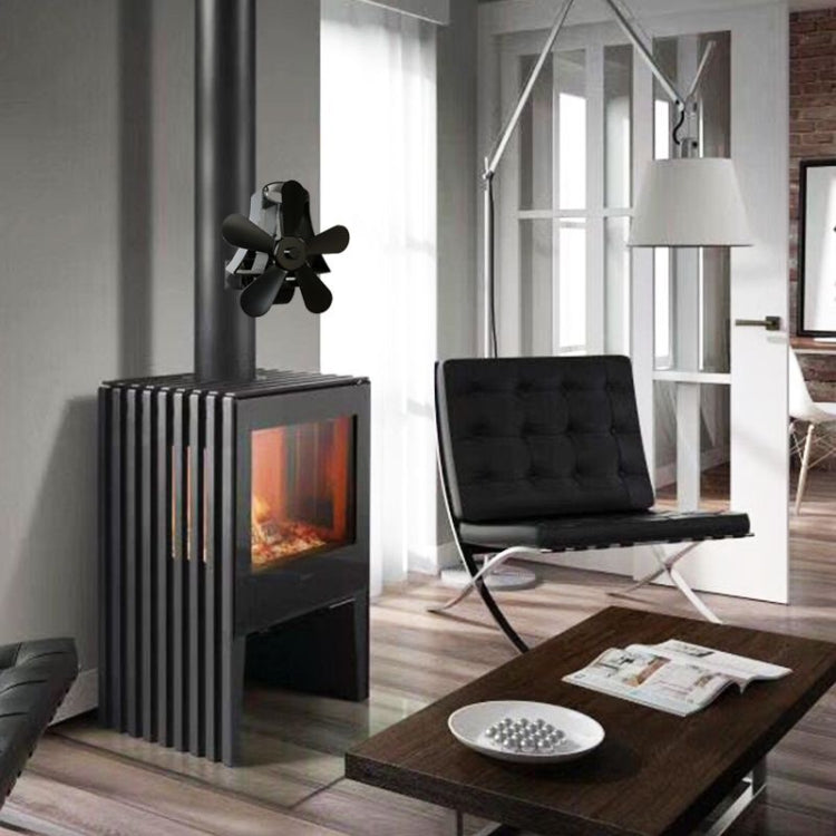 Ventilateur de poêle à bois à 5 pales en aluminium haute température alimenté par la chaleur YL-106, YL-106 (Argent), YL-106 (Blanc), YL-106 (Noir), YL-106 (Bronze), YL-106 (Gris), YL-106 (Or), YL-106 (Rouge Rose)