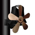 Ventilateur de poêle à bois à 5 pales en aluminium haute température alimenté par la chaleur YL-106, YL-106 (Argent), YL-106 (Blanc), YL-106 (Noir), YL-106 (Bronze), YL-106 (Gris), YL-106 (Or), YL-106 (Rouge Rose)