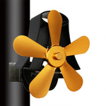 Ventilateur de poêle à bois à 5 pales en aluminium haute température alimenté par la chaleur YL-106, YL-106 (Argent), YL-106 (Blanc), YL-106 (Noir), YL-106 (Bronze), YL-106 (Gris), YL-106 (Or), YL-106 (Rouge Rose)