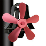 Ventilateur de poêle à bois à 5 pales en aluminium haute température alimenté par la chaleur YL-106, YL-106 (Argent), YL-106 (Blanc), YL-106 (Noir), YL-106 (Bronze), YL-106 (Gris), YL-106 (Or), YL-106 (Rouge Rose)
