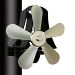 Ventilateur de poêle à bois à 5 pales en aluminium haute température alimenté par la chaleur YL-106, YL-106 (Argent), YL-106 (Blanc), YL-106 (Noir), YL-106 (Bronze), YL-106 (Gris), YL-106 (Or), YL-106 (Rouge Rose)
