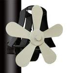 Ventilateur de poêle à bois à 5 pales en aluminium haute température alimenté par la chaleur YL-106, YL-106 (Argent), YL-106 (Blanc), YL-106 (Noir), YL-106 (Bronze), YL-106 (Gris), YL-106 (Or), YL-106 (Rouge Rose)