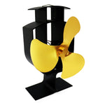 YL401 Ventilateur de Poêle à Bois Alimenté par la Chaleur en Métal Haute Température à 3 Lames, YL401 (Noir), YL401 (Bronze), YL401 (Or), YL401 (Argent), YL401 (Blanc)