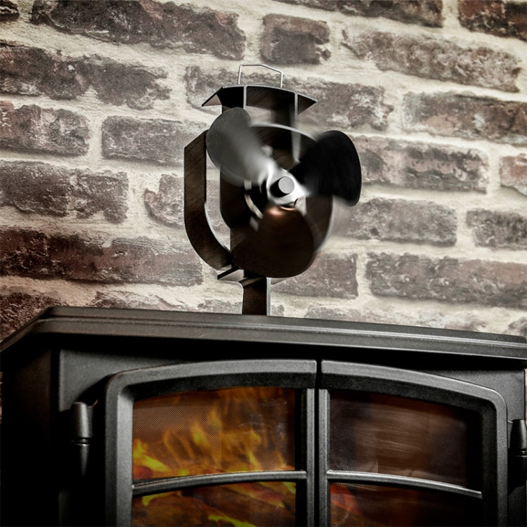 YL401 Ventilateur de Poêle à Bois Alimenté par la Chaleur en Métal Haute Température à 3 Lames, YL401 (Noir), YL401 (Bronze), YL401 (Or), YL401 (Argent), YL401 (Blanc)