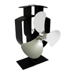YL401 Ventilateur de Poêle à Bois Alimenté par la Chaleur en Métal Haute Température à 3 Lames, YL401 (Noir), YL401 (Bronze), YL401 (Or), YL401 (Argent), YL401 (Blanc)