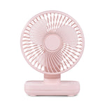D606 Ventilateur de Bureau Portable Rechargeable USB 4W à Quatre Vitesses Réglables, USB