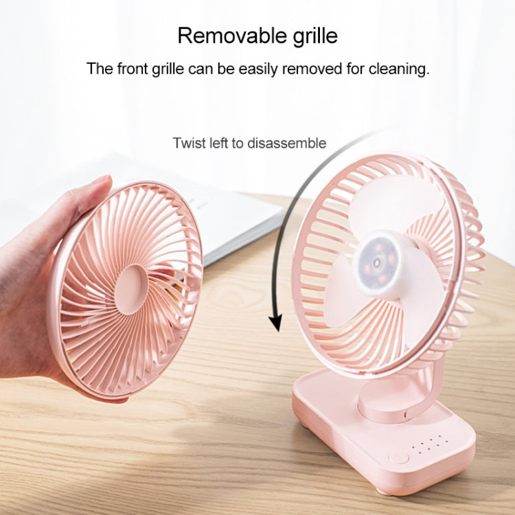 D606 Ventilateur de Bureau Portable Rechargeable USB 4W à Quatre Vitesses Réglables, USB