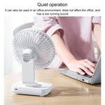 D606 Ventilateur de Bureau Portable Rechargeable USB 4W à Quatre Vitesses Réglables, USB