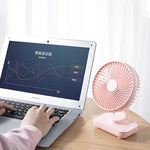 D606 Ventilateur de Bureau Portable Rechargeable USB 4W à Quatre Vitesses Réglables, USB