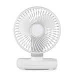 D606 Ventilateur de Bureau Portable Rechargeable USB 4W à Quatre Vitesses Réglables, USB