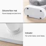 D77 Ventilateur de Bureau Automatique à Tête Oscillante Portable Rechargeable 4W Micro USB & USB-C / Type-C à Quatre Vitesses Réglables, Micro USB & USB-C / Type-C