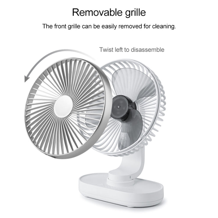 D77 Ventilateur de Bureau Automatique à Tête Oscillante Portable Rechargeable 4W Micro USB & USB-C / Type-C à Quatre Vitesses Réglables, Micro USB & USB-C / Type-C