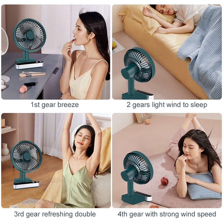 Ventilateur électrique de bureau F702 à oscillation automatique avec affichage LED