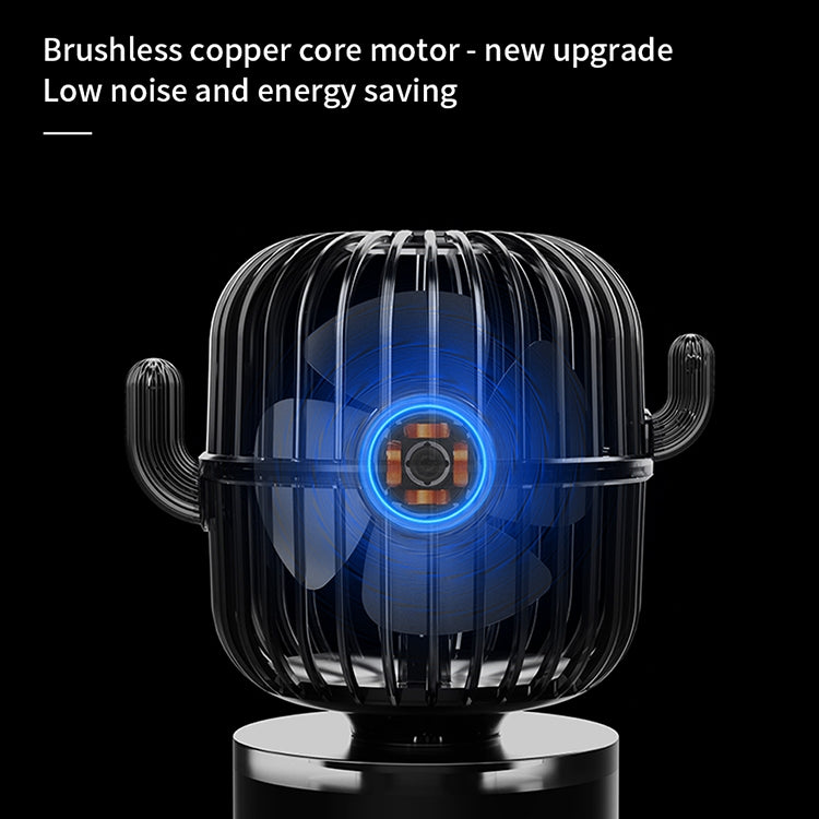 F6 Cactus Mini ventilateur portable USB à tête oscillante Ventilateur électrique de bureau portable