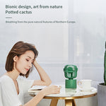 F6 Cactus Mini ventilateur portable USB à tête oscillante Ventilateur électrique de bureau portable