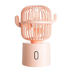 F6 Cactus Mini ventilateur portable USB à tête oscillante Ventilateur électrique de bureau portable
