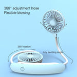 F6 Mini ventilateur de cou suspendu extérieur USB rechargeable Ventilateur paresseux compact