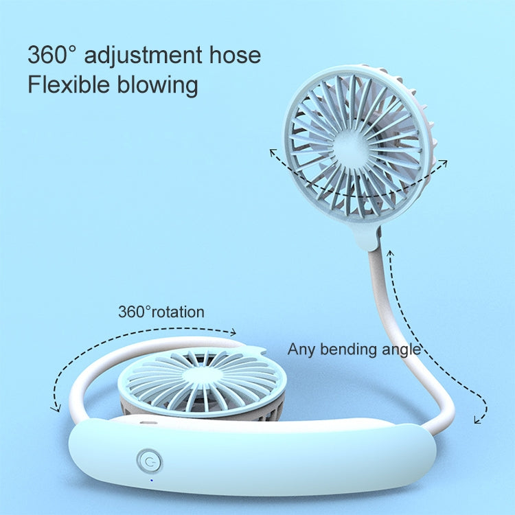 F6 Mini ventilateur de cou suspendu extérieur USB rechargeable Ventilateur paresseux compact