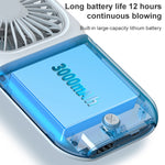 F20 Ventilateur à main plaqué électro Portable de bureau pliable silencieux USB Ventilateur de cou suspendu, F20 (Rose), F20 (Vert), F20 (Bleu), F20 (Blanc)