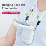 F20 Ventilateur à main plaqué électro Portable de bureau pliable silencieux USB Ventilateur de cou suspendu, F20 (Rose), F20 (Vert), F20 (Bleu), F20 (Blanc)