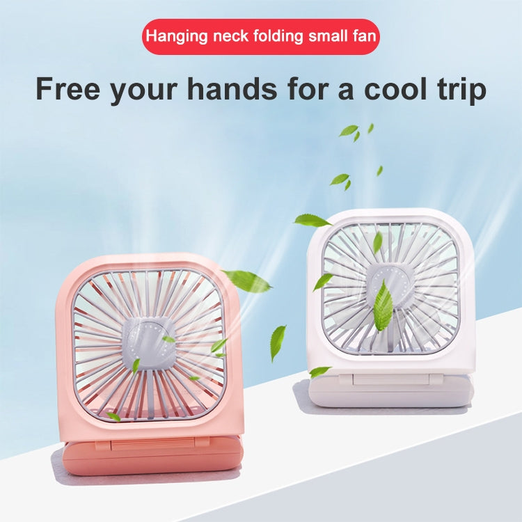 F20 Ventilateur à main plaqué électro Portable de bureau pliable silencieux USB Ventilateur de cou suspendu, F20 (Rose), F20 (Vert), F20 (Bleu), F20 (Blanc)
