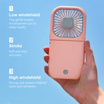 F20 Ventilateur à main plaqué électro Portable de bureau pliable silencieux USB Ventilateur de cou suspendu, F20 (Rose), F20 (Vert), F20 (Bleu), F20 (Blanc)