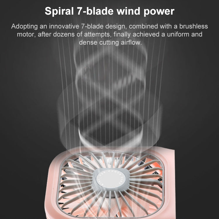 F20 Ventilateur à main plaqué électro Portable de bureau pliable silencieux USB Ventilateur de cou suspendu, F20 (Rose), F20 (Vert), F20 (Bleu), F20 (Blanc)