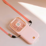 F30 Ventilateur à main plaqué électro Portable de bureau pliable silencieux USB Ventilateur de cou suspendu, Version améliorée, F30 (Rose), F30 (Vert), F30 (Bleu), F30 (Blanc)