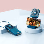 F30 Ventilateur à main plaqué électro Portable de bureau pliable silencieux USB Ventilateur de cou suspendu, Version améliorée, F30 (Rose), F30 (Vert), F30 (Bleu), F30 (Blanc)
