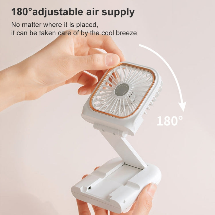 F30 Ventilateur à main plaqué électro Portable de bureau pliable silencieux USB Ventilateur de cou suspendu, Version améliorée, F30 (Rose), F30 (Vert), F30 (Bleu), F30 (Blanc)