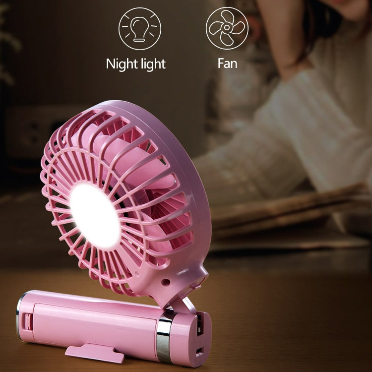 Ventilateur électrique portable pliable S2, avec 3 vitesses et lumière de nuit