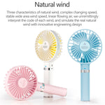 Ventilateur électrique portable pliable S2, avec 3 vitesses et lumière de nuit