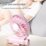 Ventilateur électrique portable pliable S2, avec 3 vitesses et lumière de nuit