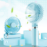 Ventilateur électrique portable pliable S2, avec 3 vitesses et lumière de nuit