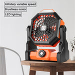 Ventilateur portable d'extérieur X3, rechargeable par USB, avec éclairage LED nocturne