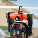 Ventilateur portable d'extérieur X3, rechargeable par USB, avec éclairage LED nocturne
