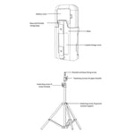 YAD-001 Thermomètre infrarouge + distributeur de stérilisation à capteur infrarouge automatique avec support trépied, YAD-001