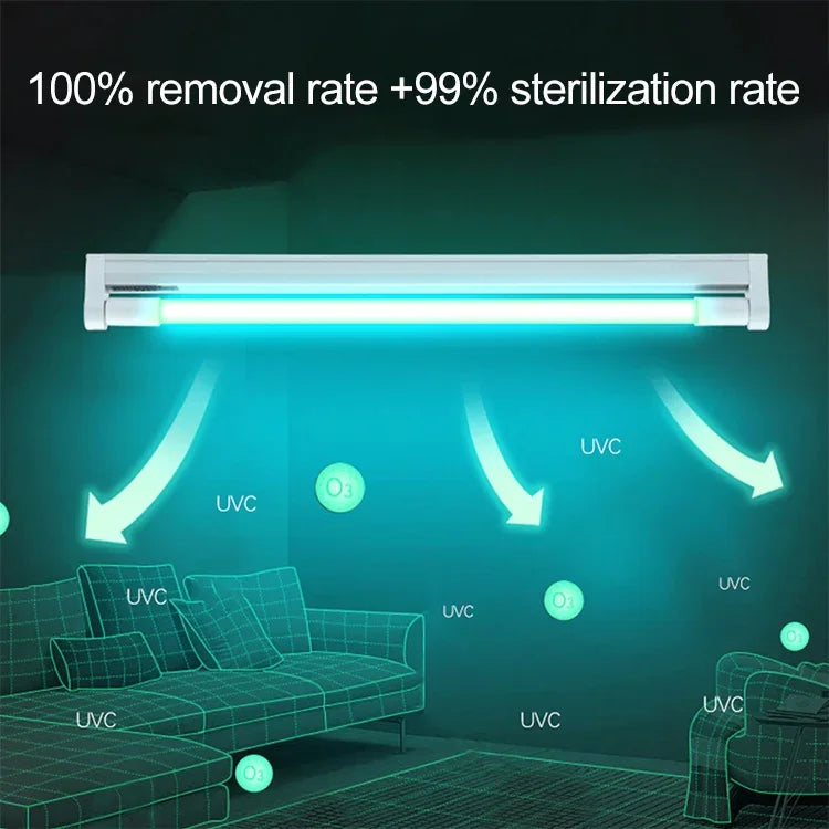 Lampe de Désinfection UV Quartz à Ozone Portable 110V 8W, Stérilisation Anti-virus UVC, 110V 8W Ozone