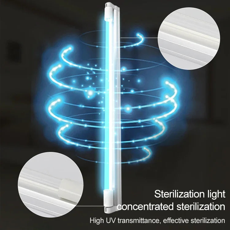 Lampe de Désinfection UV Quartz à Ozone Portable 110V 8W, Stérilisation Anti-virus UVC, 110V 8W Ozone