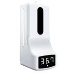 Thermomètre sans contact mains libres K9 à capteur de distance sensible à la lumière corporelle + distributeur automatique de savon liquide sans contact 1000ml, K9
