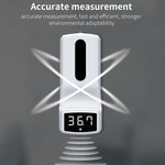 Thermomètre sans contact mains libres K9 à capteur de distance sensible à la lumière corporelle + distributeur automatique de savon liquide sans contact 1000ml, K9