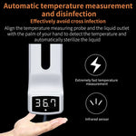 Thermomètre sans contact mains libres K9 à capteur de distance sensible à la lumière corporelle + distributeur automatique de savon liquide sans contact 1000ml, K9