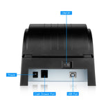 POS-5890T Imprimante Thermique Portable 90mm / sec, Compatible Commande ESC/POS, POS-5890T/Noir