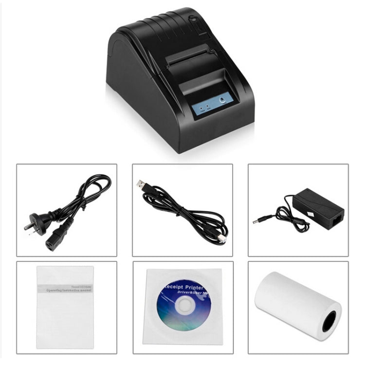 POS-5890T Imprimante Thermique Portable 90mm / sec, Compatible Commande ESC/POS, POS-5890T/Noir