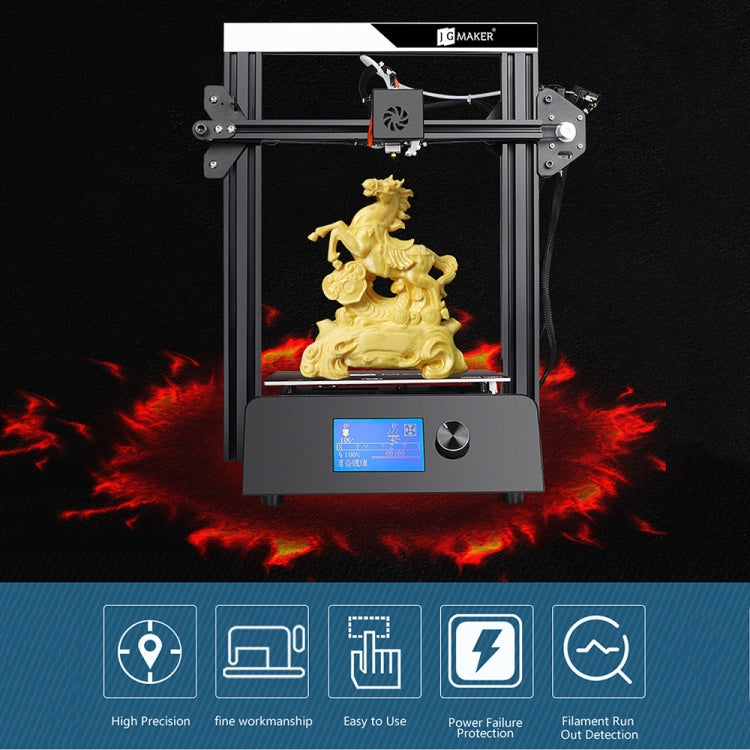 JGAURORA Magic Imprimante 3D de bureau 250W avec écran LCD et contrôle par bouton rotatif