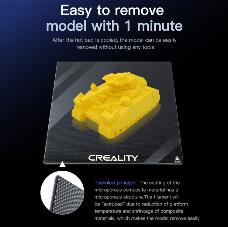 Plateau en verre Carborundum chauffant Creality pour lit d'impression Ender-3, pièce pour imprimante 3D