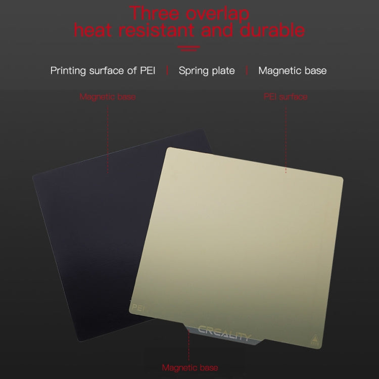 Plaque d'impression PEI double face en acier à ressort PEI avec base magnétique Creality pour Ender-3, pièce pour imprimante 3D