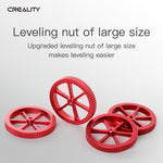 Écrou de nivellement à main rouge en métal Creality pour Ender-3 / Ender-3 Pro / Ender-3 V2 / CR-10 Pro V2 imprimante 3D