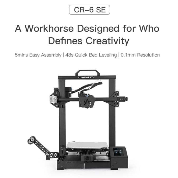 Imprimante 3D DIY CREALITY CR-6 SE 350W à mise à niveau intelligente sans nivellement, Taille d'impression : 23.5 x 23.5 x 25cm, Prise UE, CR-6 SE